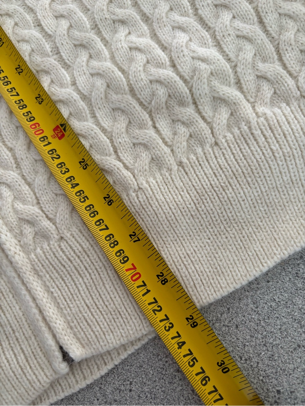 Italian Yarn Cable Knit Full Zip Mock Neck Wool Blend Sweater L Old Money Cabine - Picture 9 of 10